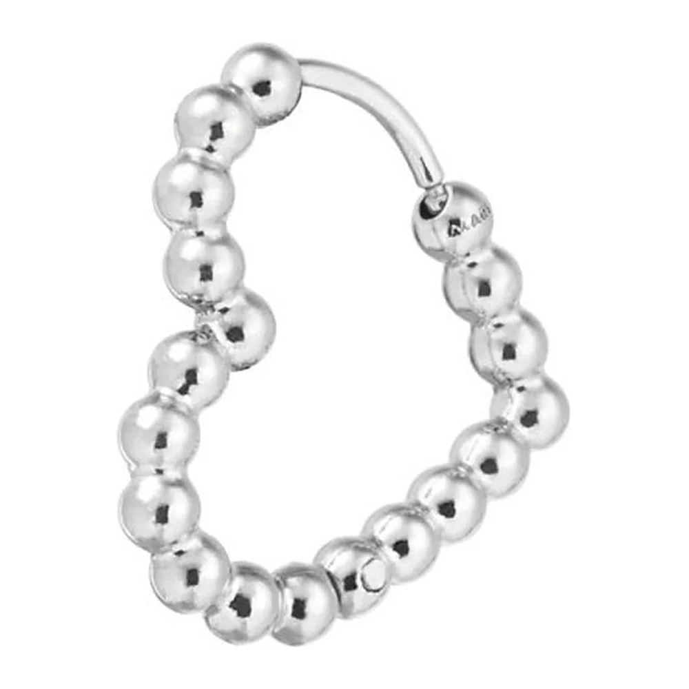 Orecchino Marlù cerchio 17x14mm cuore trama sfere