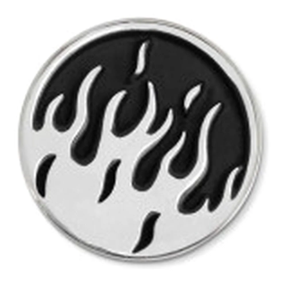 Piastrina tonda Marlù symbols fiamme