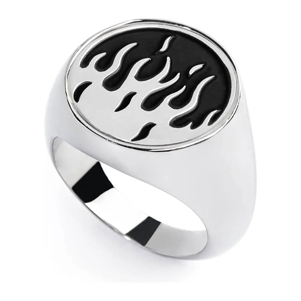 Piastrina tonda Marlù symbols fiamme — foto 2