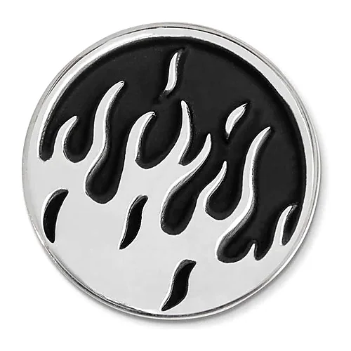 Piastrina tonda Marlù symbols fiamme