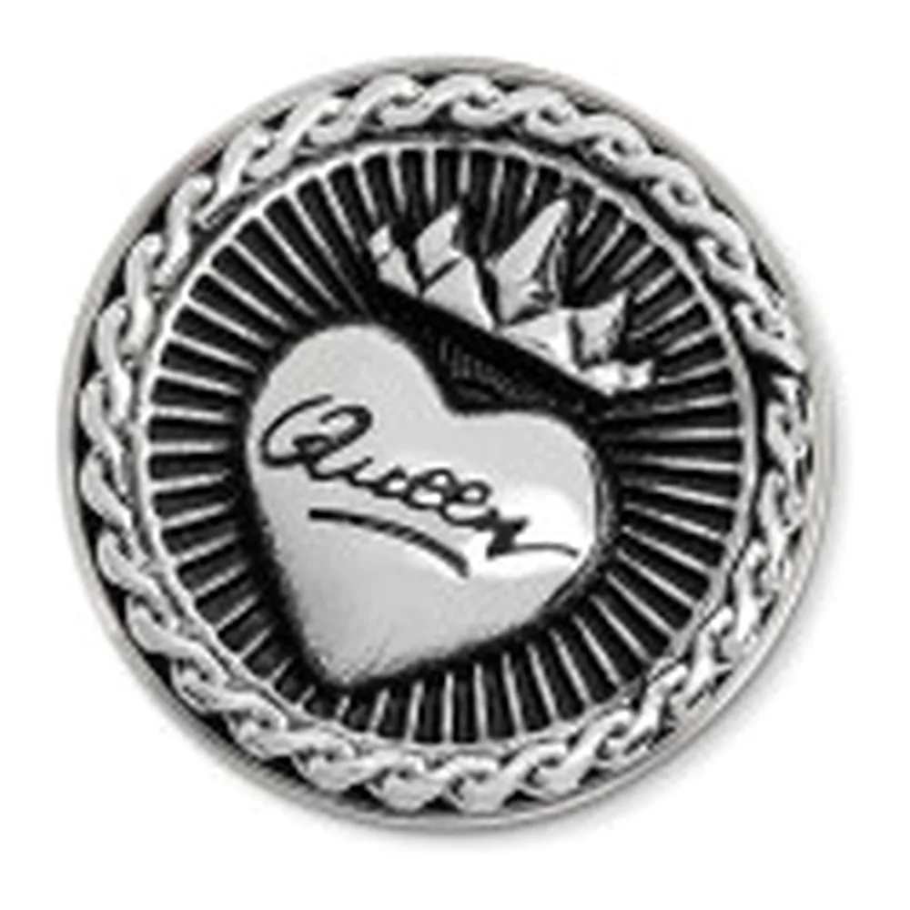 Piastrina tonda Marlù symbols cuore regina