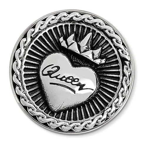 Piastrina tonda Marlù symbols cuore regina