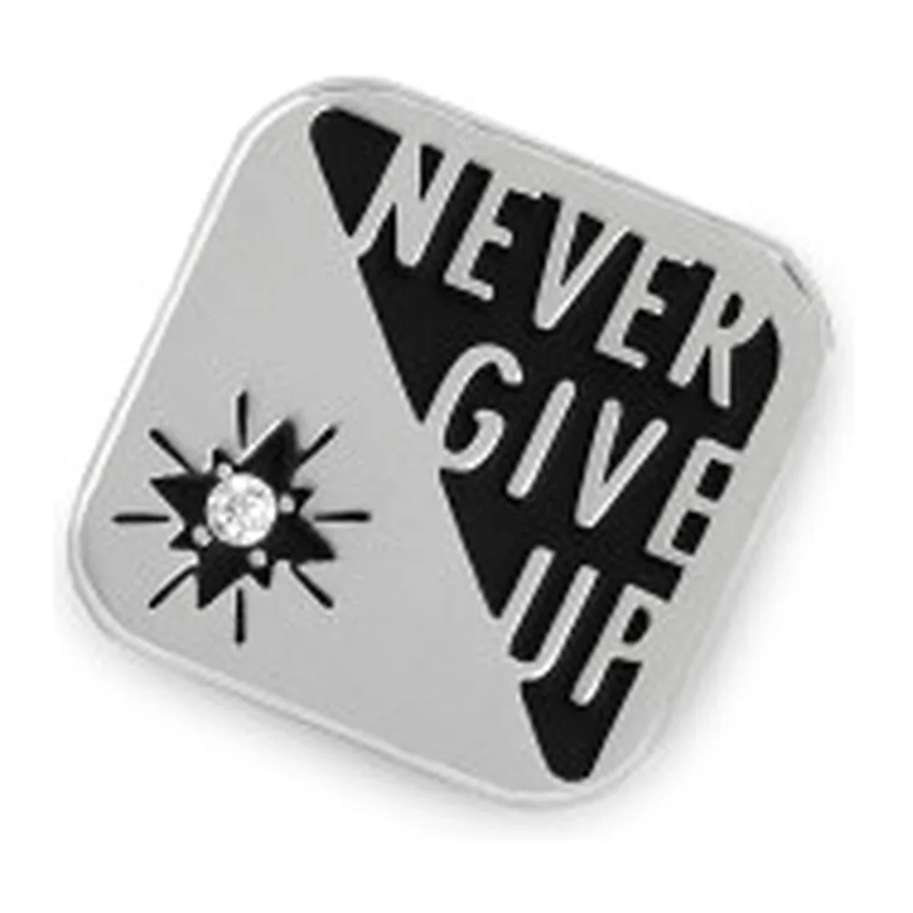Piastrina quadrata Marlù symbols never give up zircone