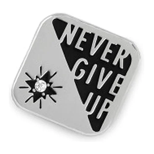 Piastrina quadrata Marlù symbols never give up zircone