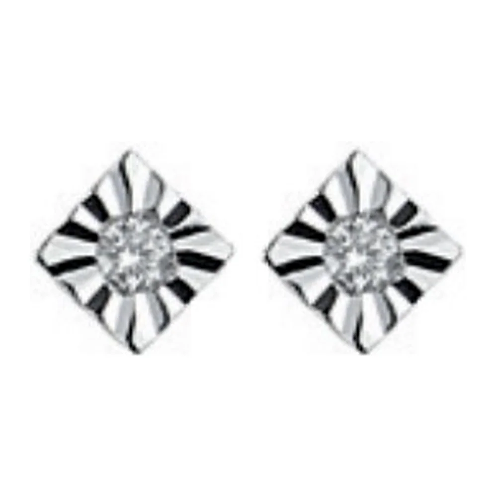 Orecchini Indiana punto luce rombo diamantato