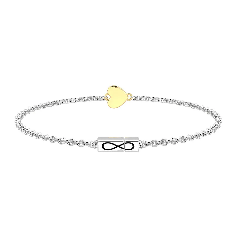 Bracciale Kidult Infinity cuore 5mm