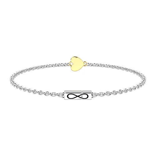 Bracciale Kidult Infinity cuore 5mm