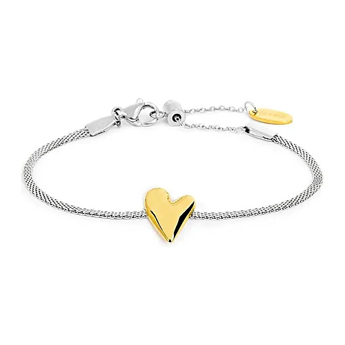 Bracciale Marlù maglia mesh cuore irregolare