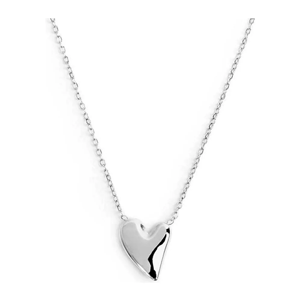 Collier Marlù maglia cutting cross cuore irregolare