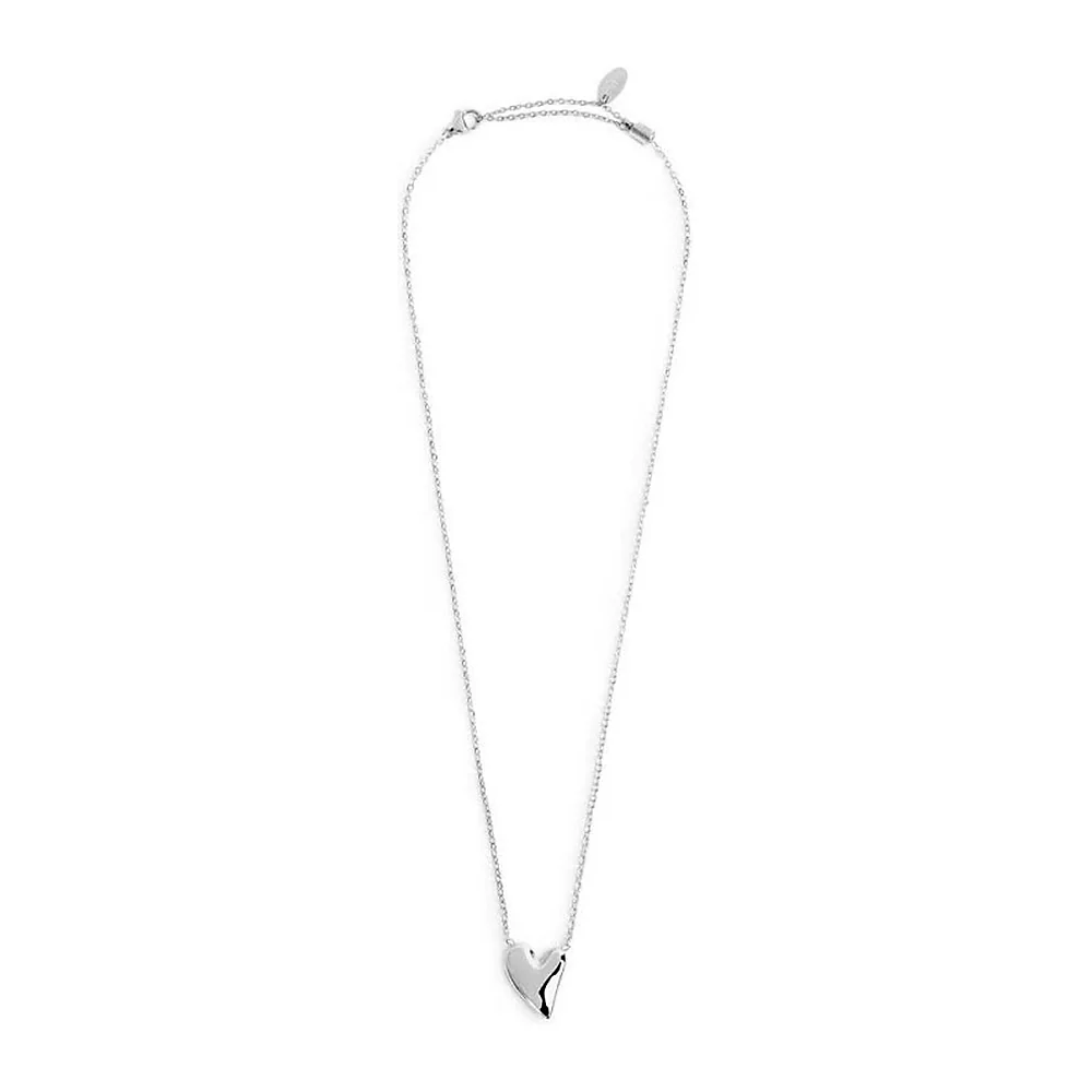 Collier Marlù maglia cutting cross cuore irregolare — foto 3