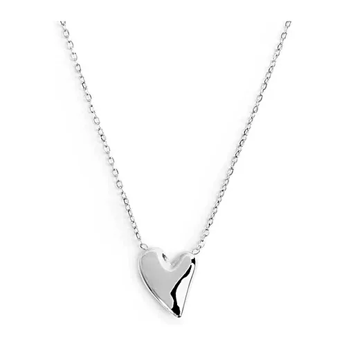 Collier Marlù maglia cutting cross cuore irregolare