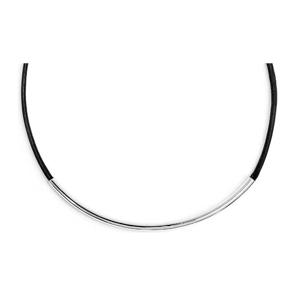 Collier Marlù cordino tubolare centrale