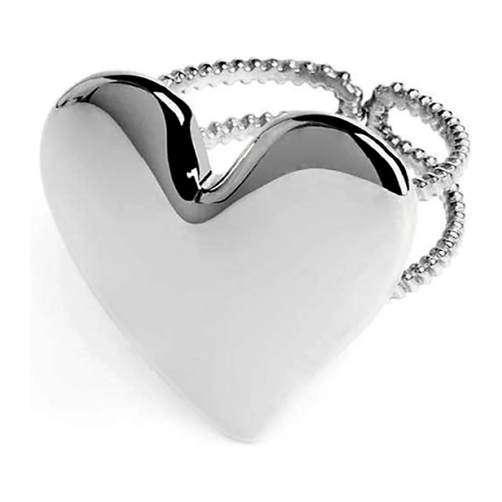 Anello Marlù doppia fascia con cuore irregolare
