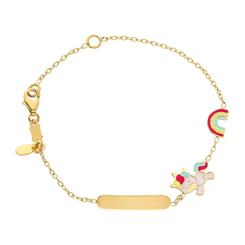 Bracciale Rossi Oro maglia rolò targa unicorno