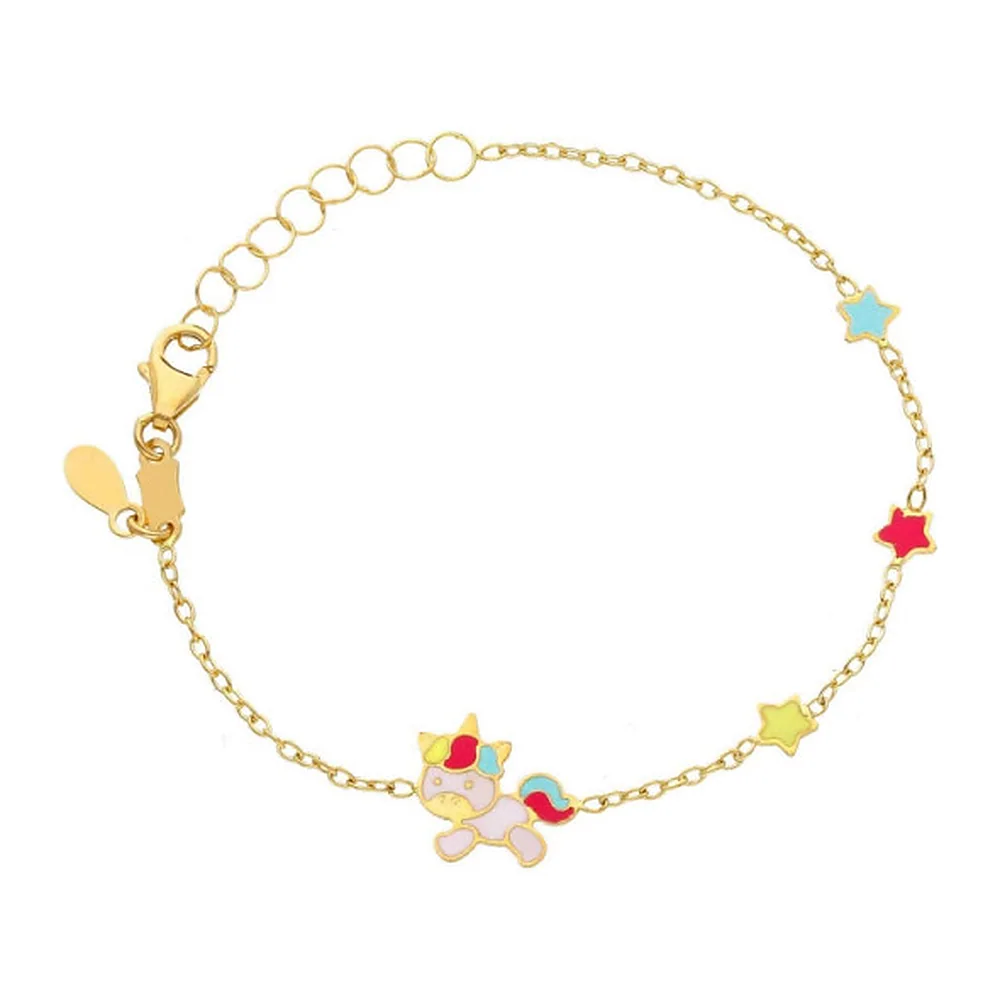 Bracciale Rossi Oro maglia rolò unicorno