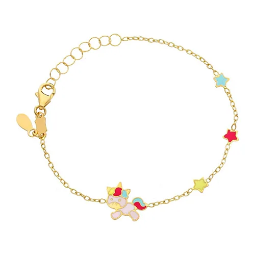 Bracciale Rossi Oro maglia rolò unicorno
