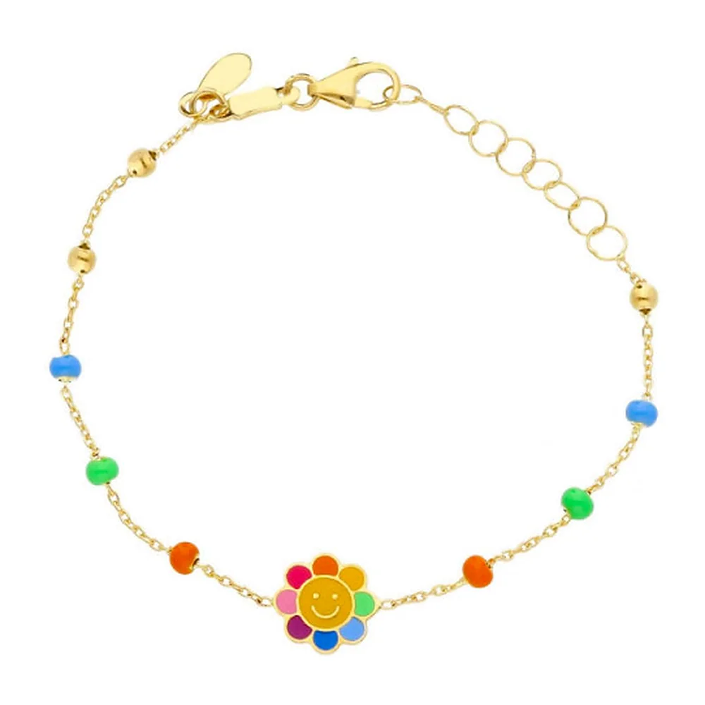 Bracciale Rossi Oro maglia rolò margherita