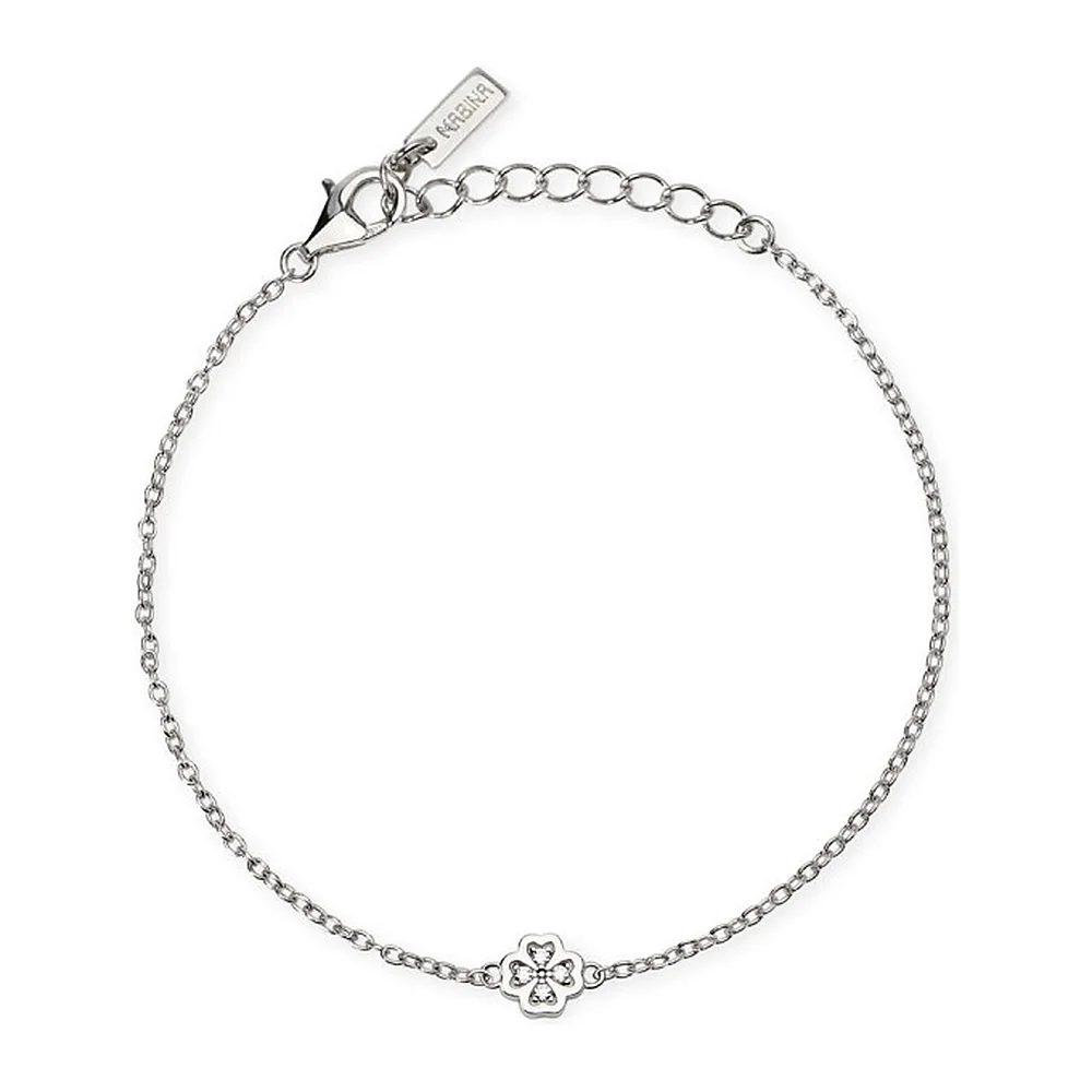Bracciale Mabina My Diamond simbolo quadrifoglio