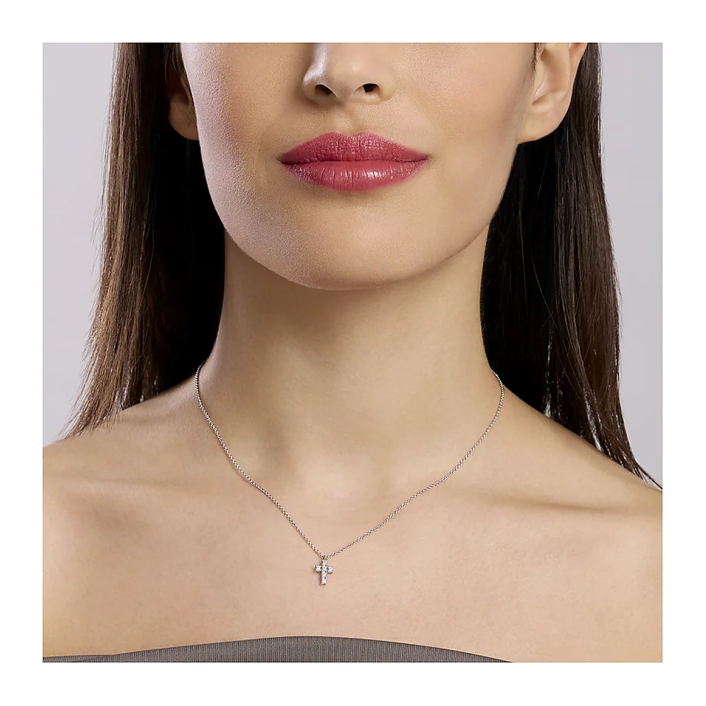 Girocollo Mabina My Diamond simbolo croce 0,10 — foto 2