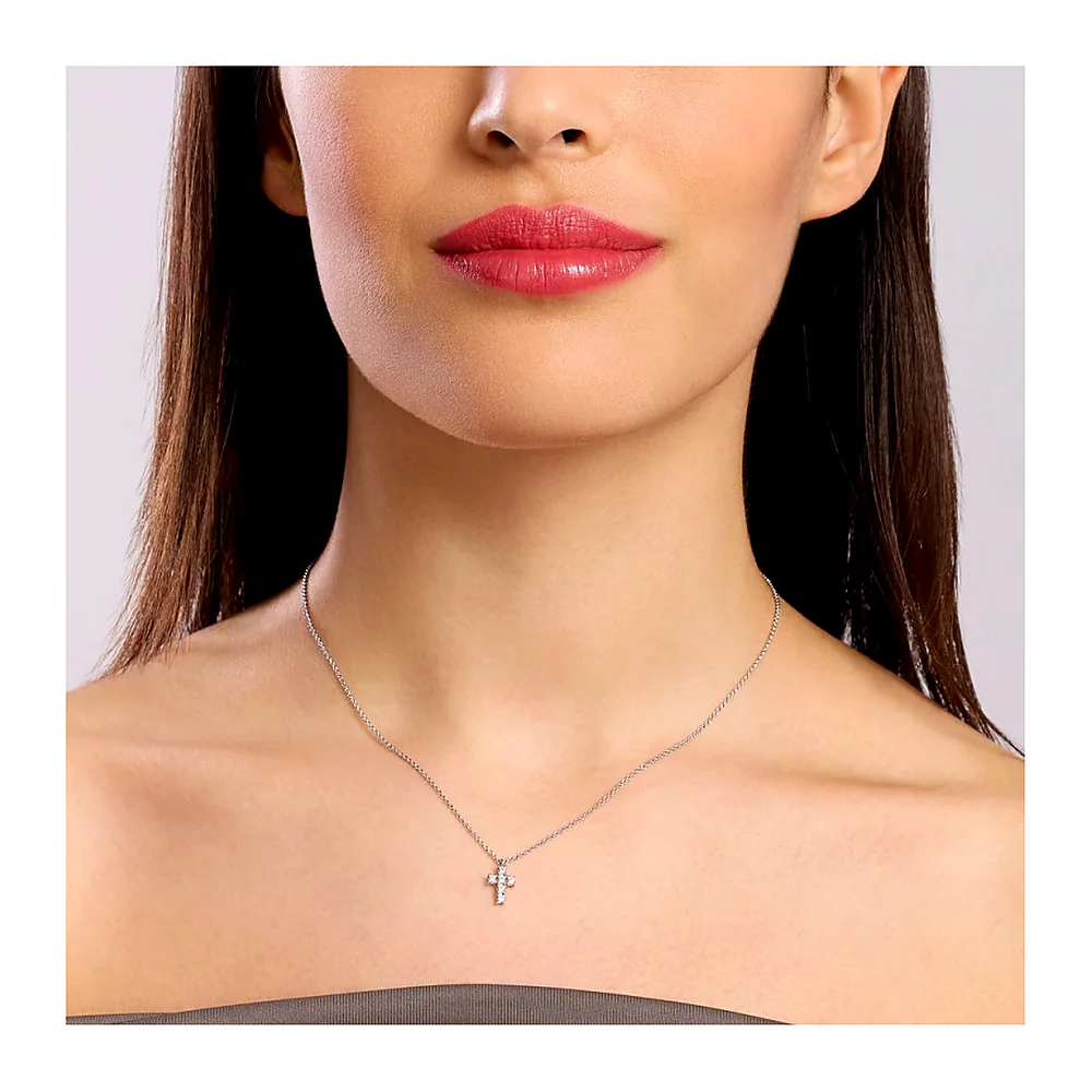 Girocollo Mabina My Diamond simbolo croce 0,10 — foto 3