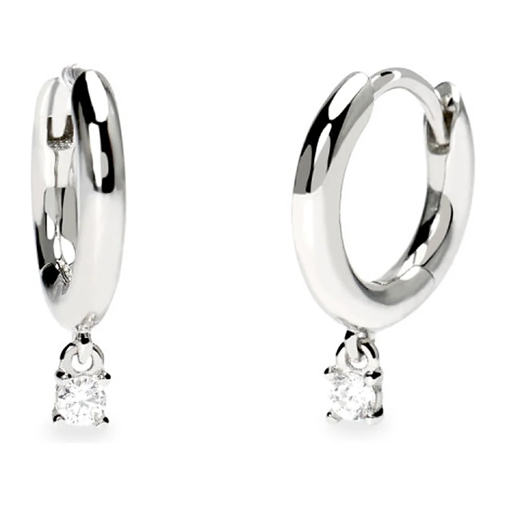 Orecchini Mabina My Diamond cerchio pendente 0,06