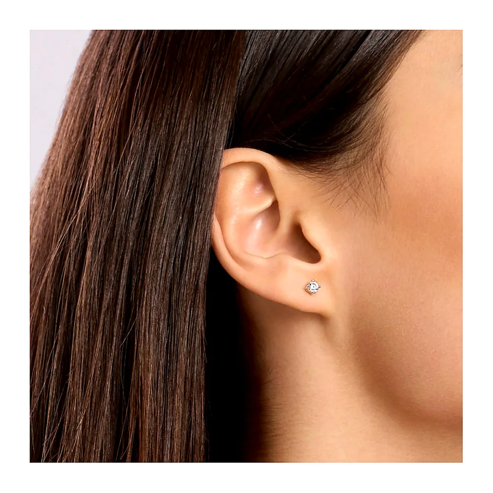 Orecchini Mabina My Diamond punto luce 4 griffe 0,36 — foto 3