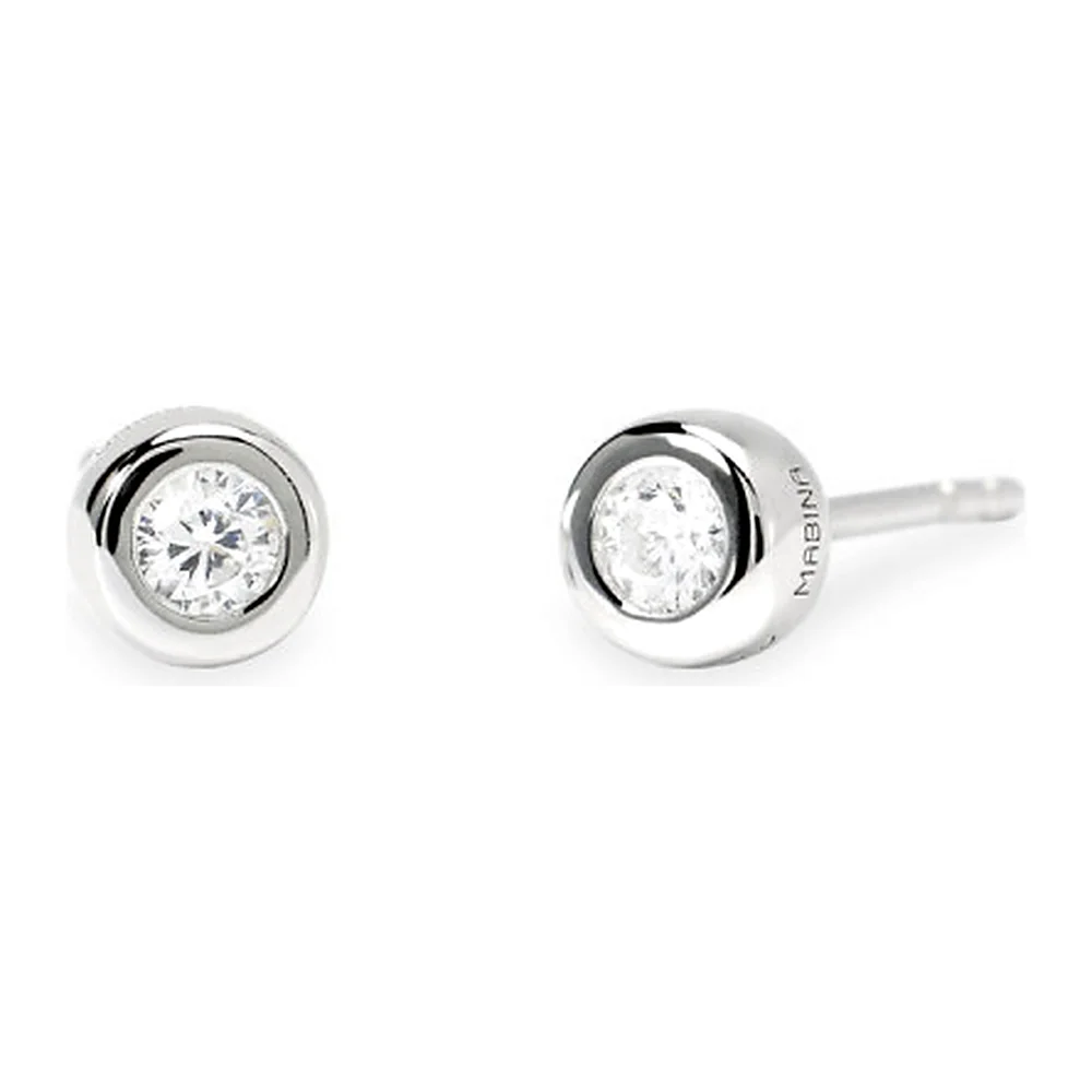 Orecchini Mabina My Diamond punto luce cipollina 0,18
