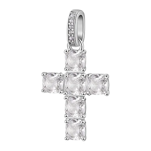 Charm Fancy croce zirconi cushion h 18mm