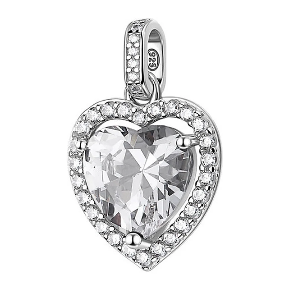 Charm Fancy cuore zirconi