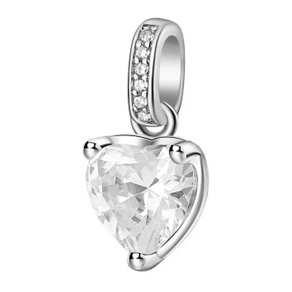 Charm Fancy cuore zircone
