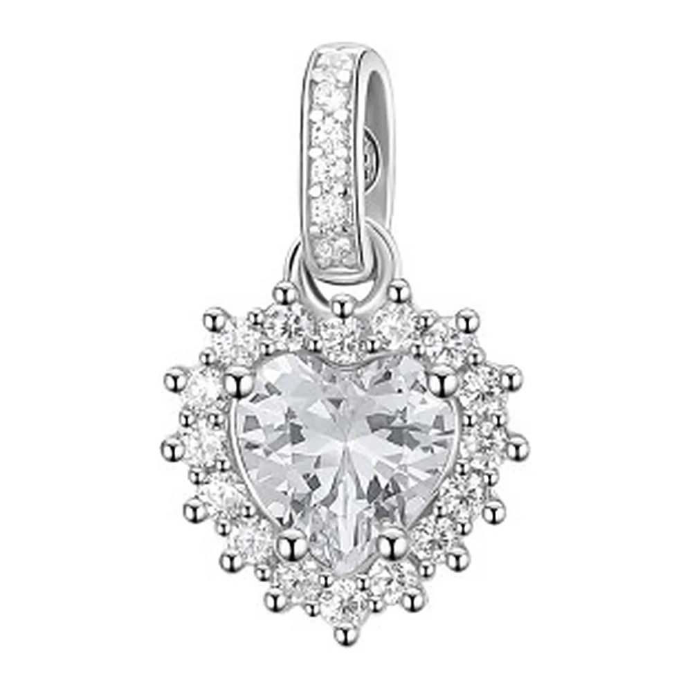 Charm Fancy cuore zirconi