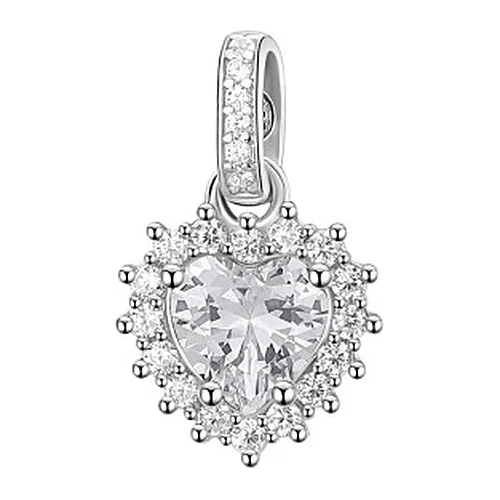 Charm Fancy cuore zirconi