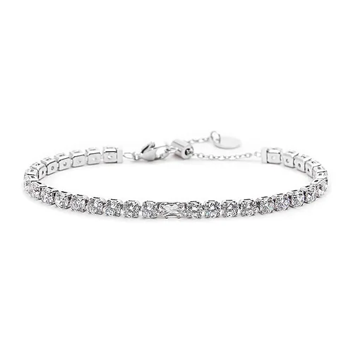 Bracciale Marlù tennis 4,0mm con baguette centrale