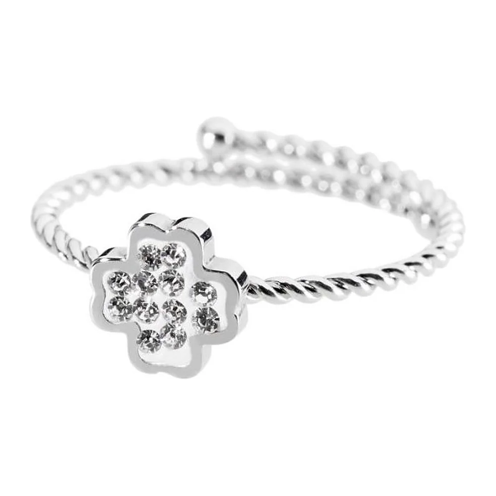 Anello Marlù Symbols quadrifoglio cristalli