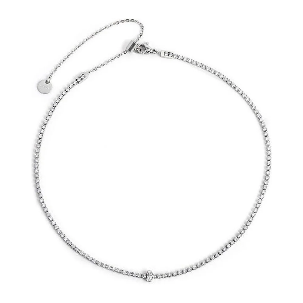 Collier Marlù chocker con baguette centrale
