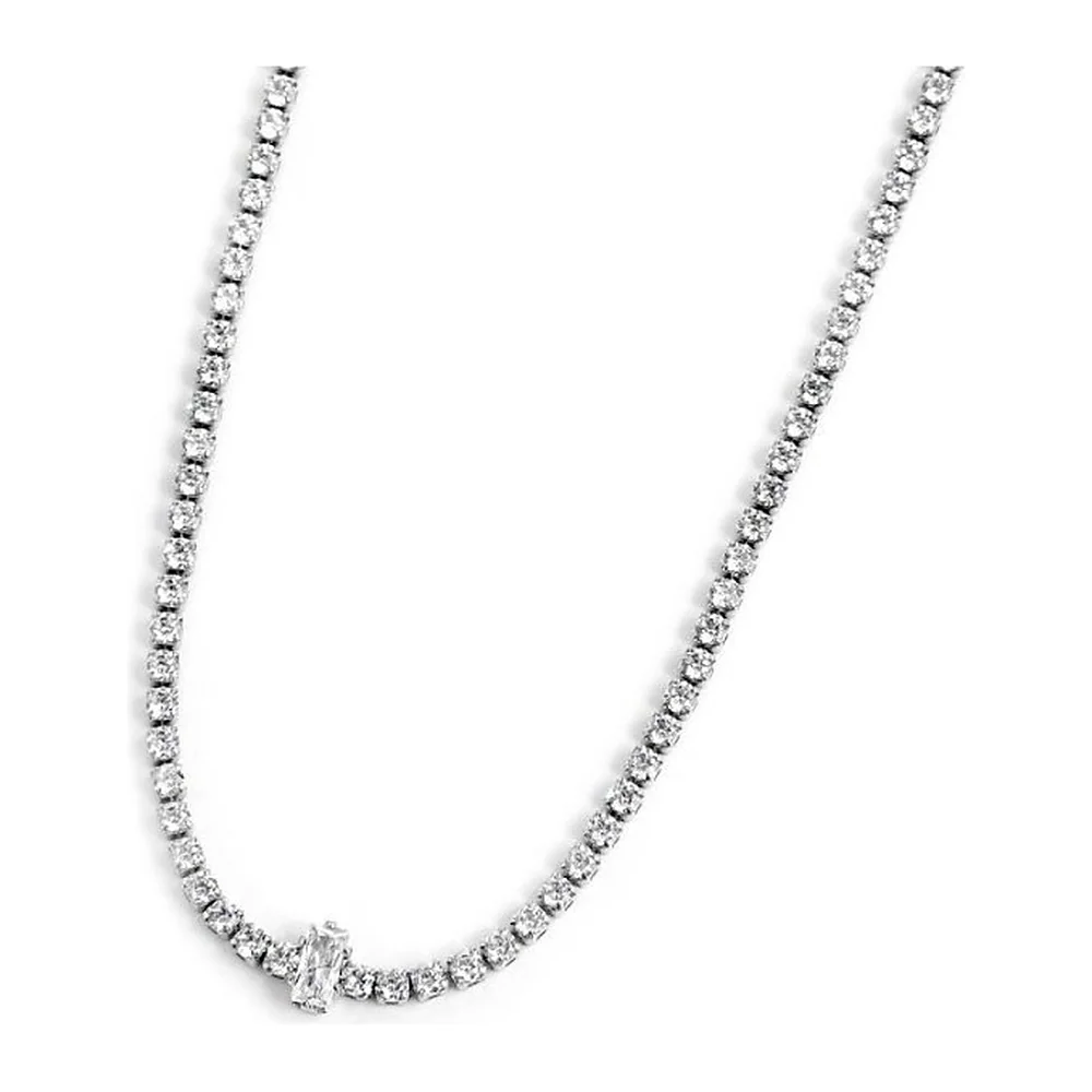 Collier Marlù chocker con baguette centrale — foto 2