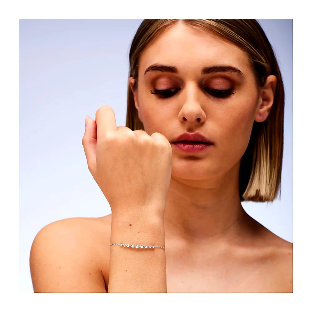 Bracciale Fancy maglia rolò zirconi scalari — foto 2