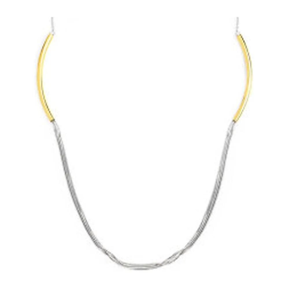 Collier Marlù maglia snake multifio e tubini laterali