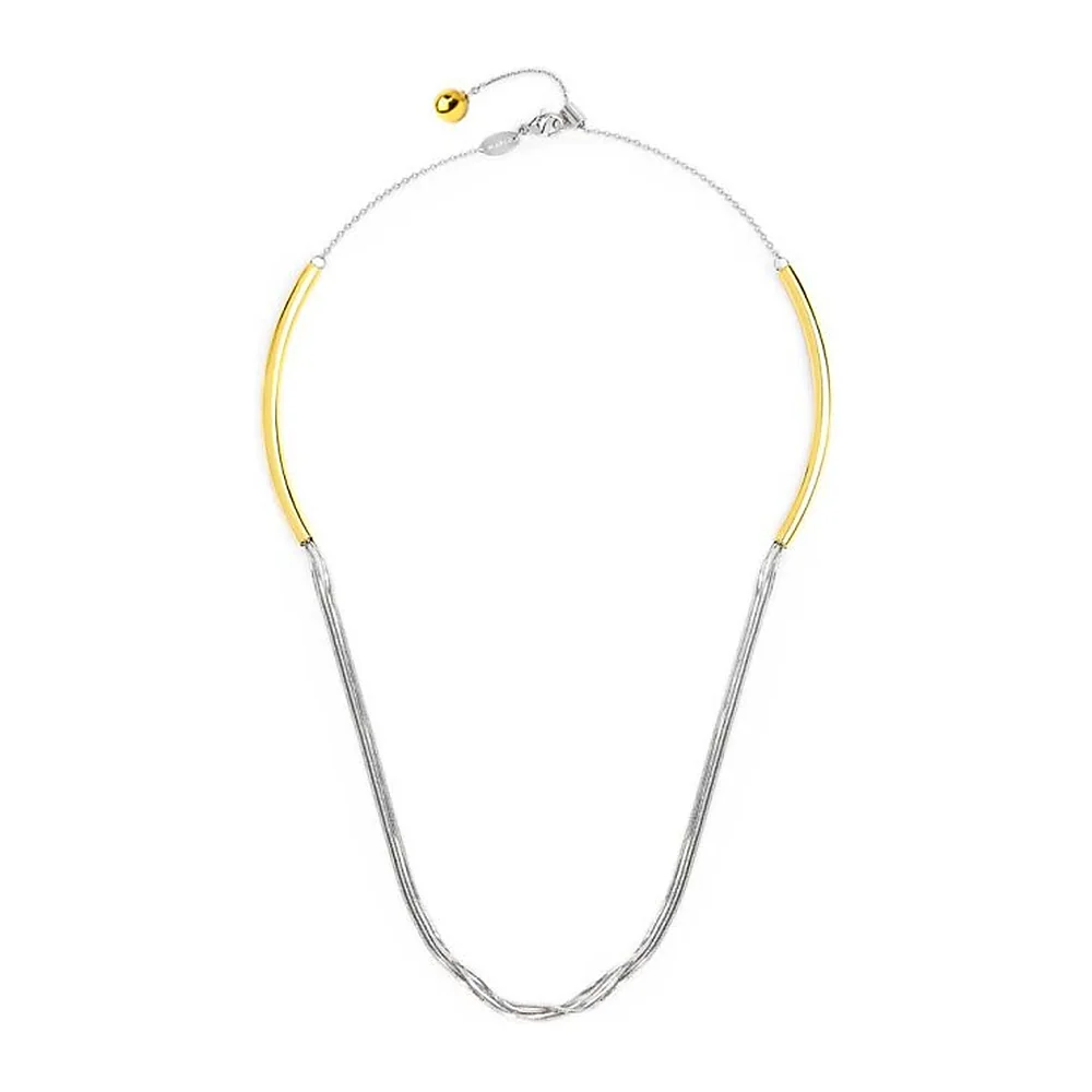 Collier Marlù maglia snake multifio e tubini laterali — foto 4