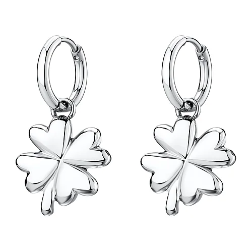 Orecchini Brosway Chakra cerchio pendente fortuna quadrifoglio