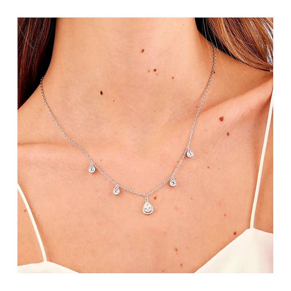 Collier Fancy maglia rolò goccia zirconi — foto 2