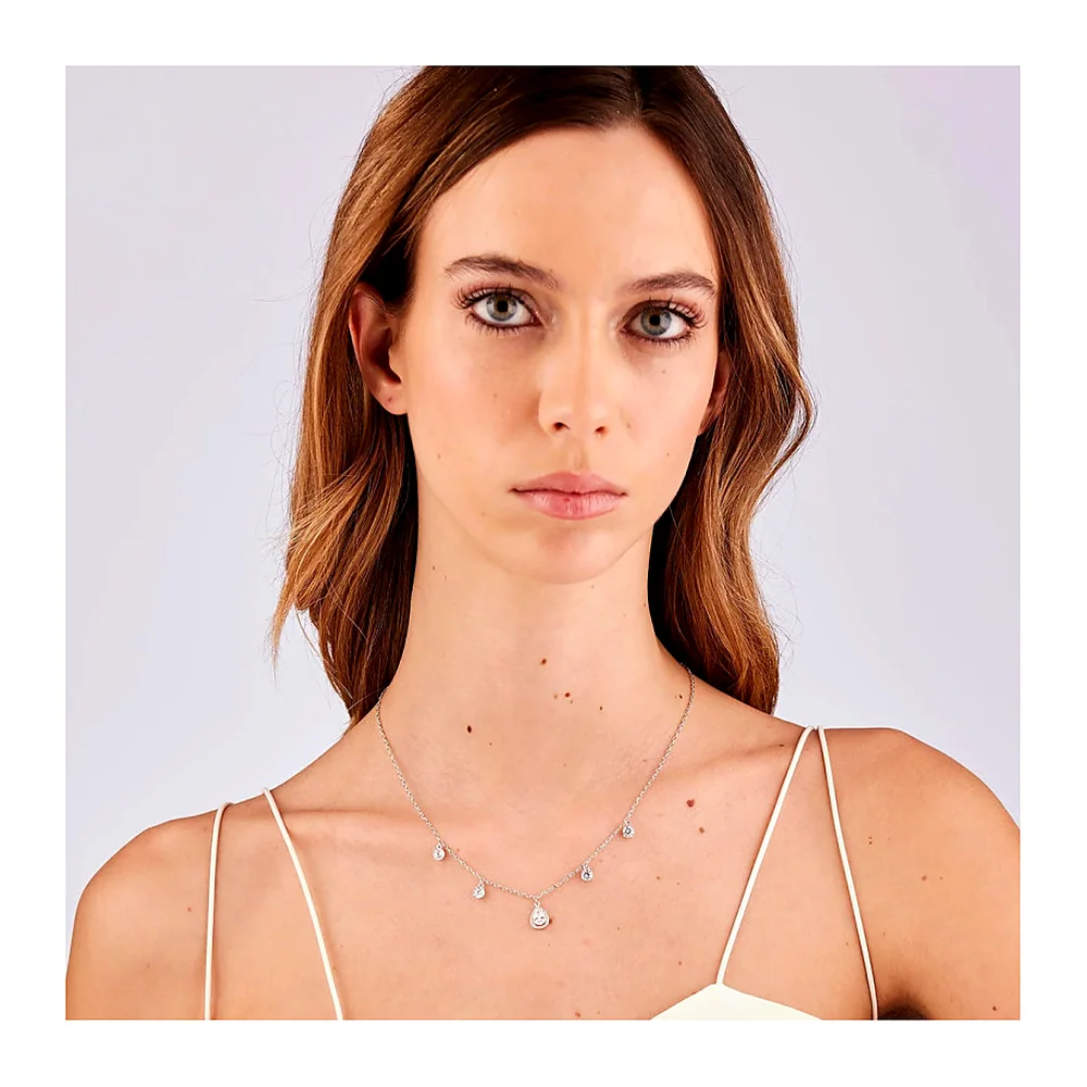 Collier Fancy maglia rolò goccia zirconi — foto 3