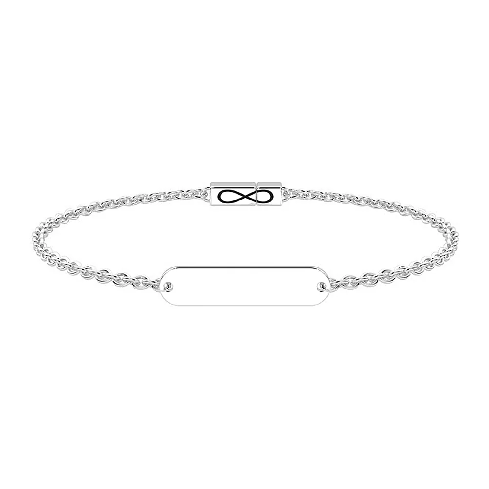 Bracciale Kidult Infinity targhetta