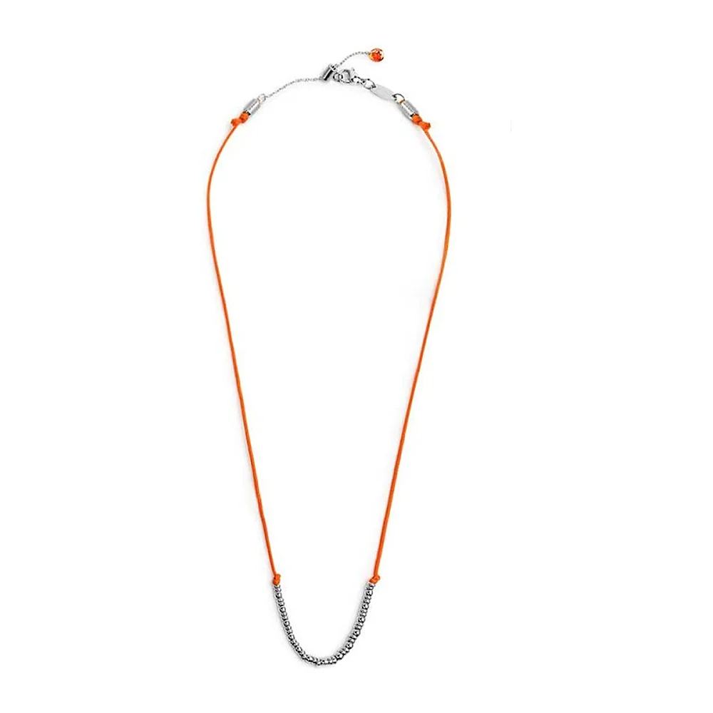 Collier Marlù cordino con elementi acciaio e zircone — foto 3