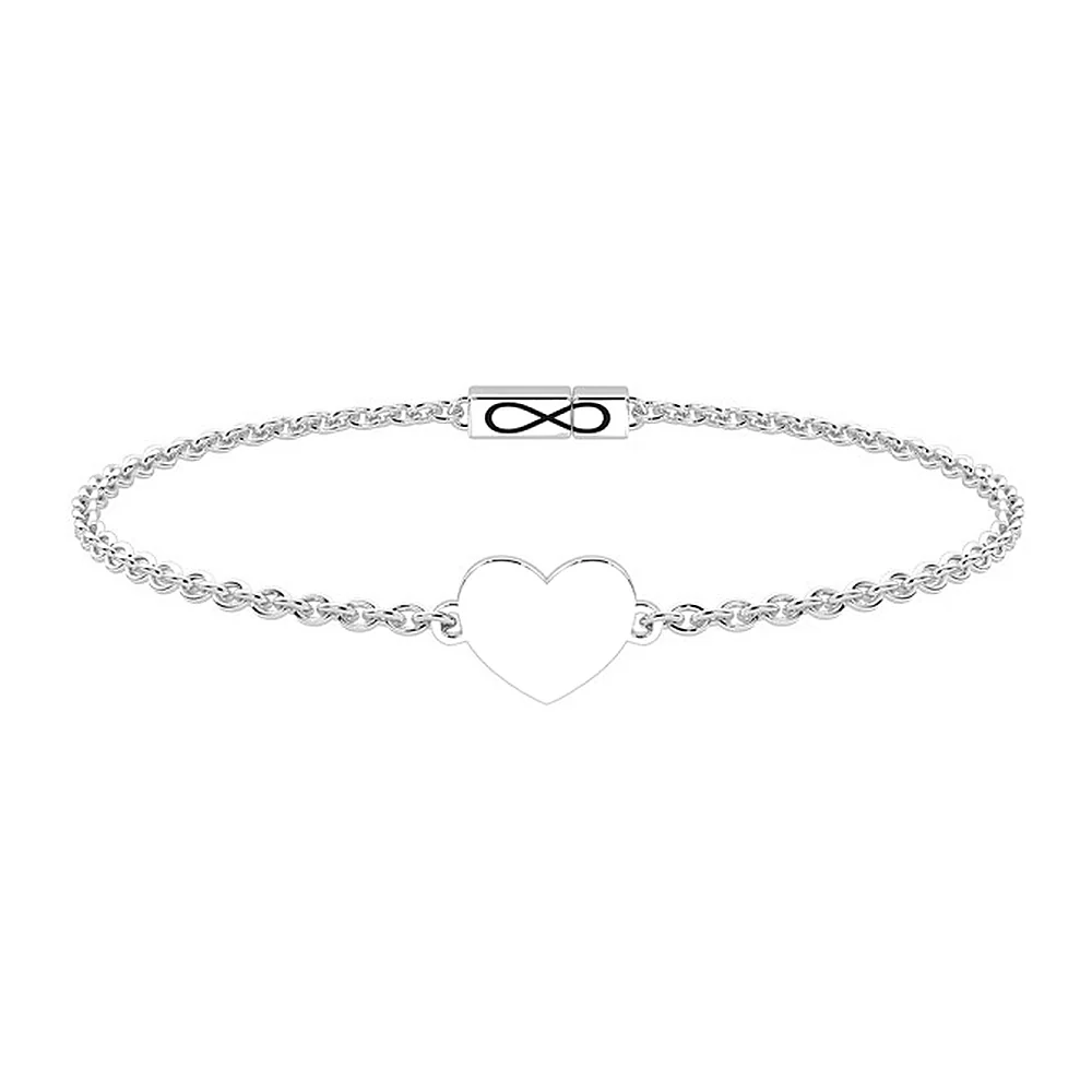 Bracciale Kidult Infinity cuore 8mm