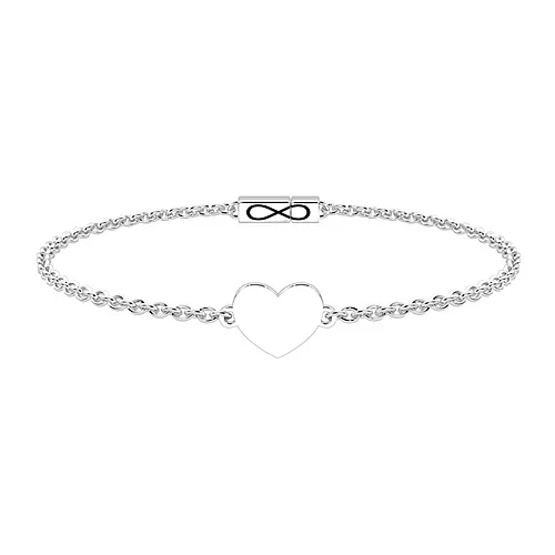 Bracciale Kidult Infinity cuore 8mm