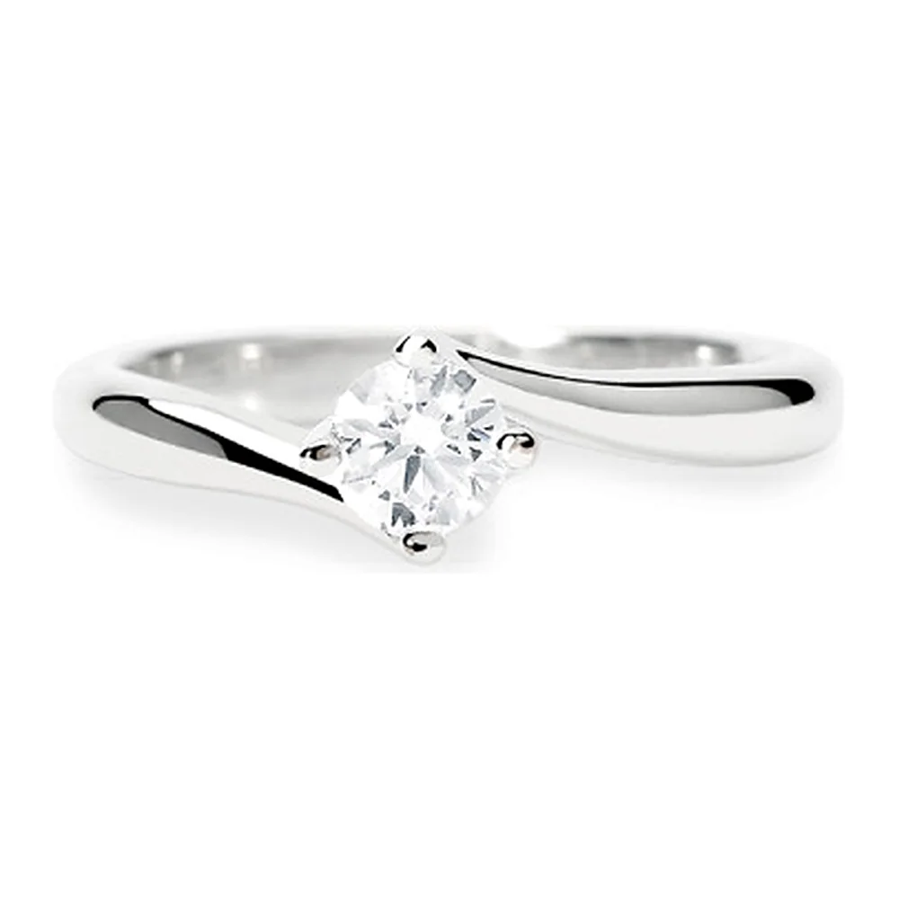 Anello Mabina My Diamond solitario valentino 4 griffe 0,33