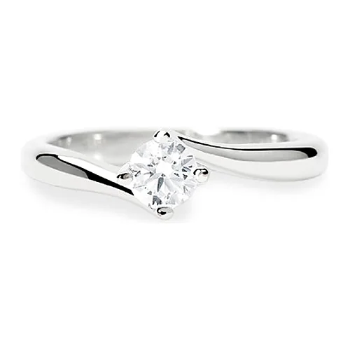 Anello Mabina My Diamond solitario valentino 4 griffe 0,33