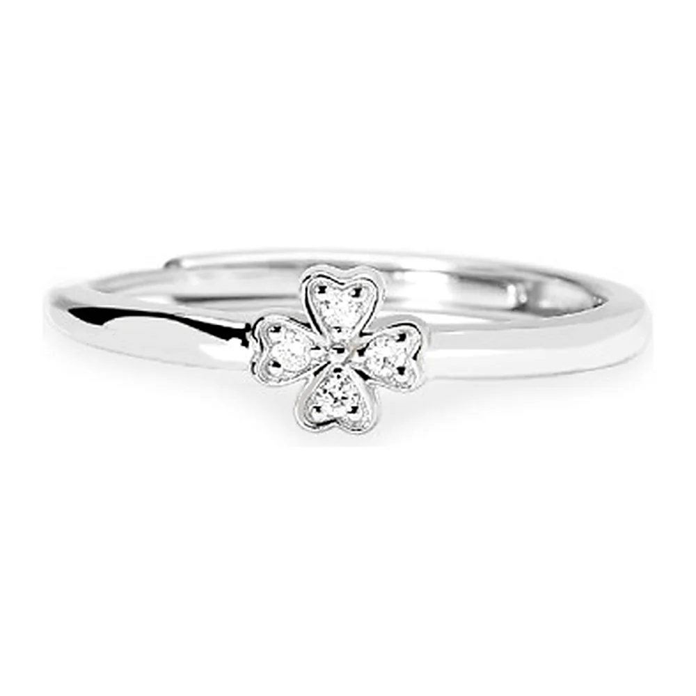 Anello Mabina My Diamond simbolo quadrifoglio
