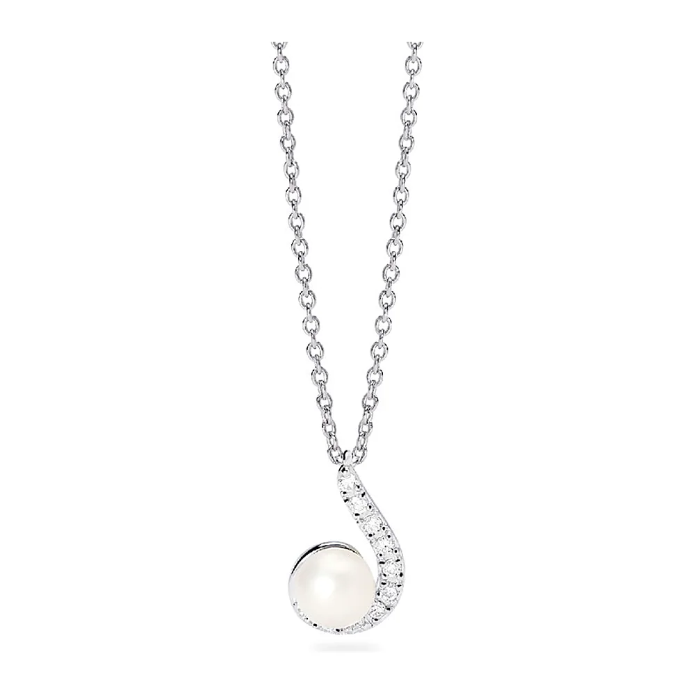 Girocollo Mabina My Diamond perla sferica 5,0mm 0,10